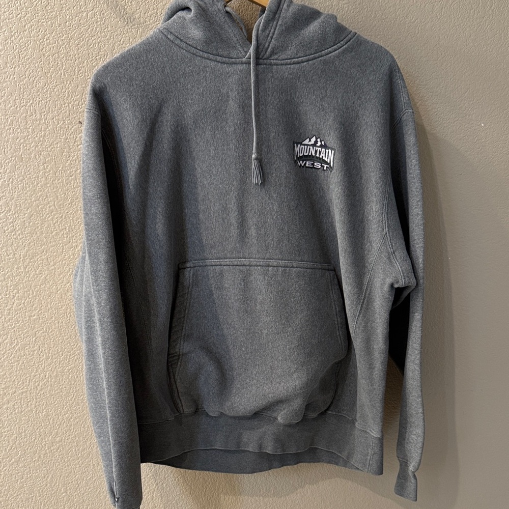 Mountain West Vintage Gray Hoodie for Men Size large